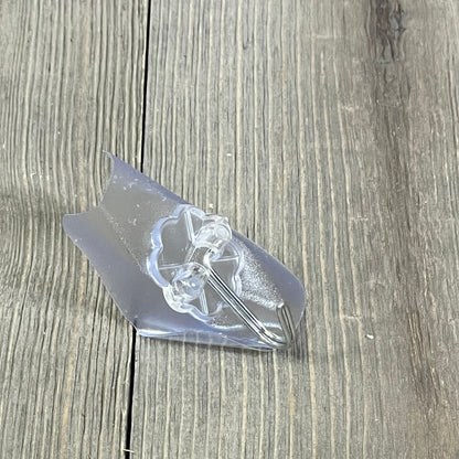 Clear adhesive hook for wall hanging organizer, ideal for secure mounting of Kanrichu storage bag on any surface.