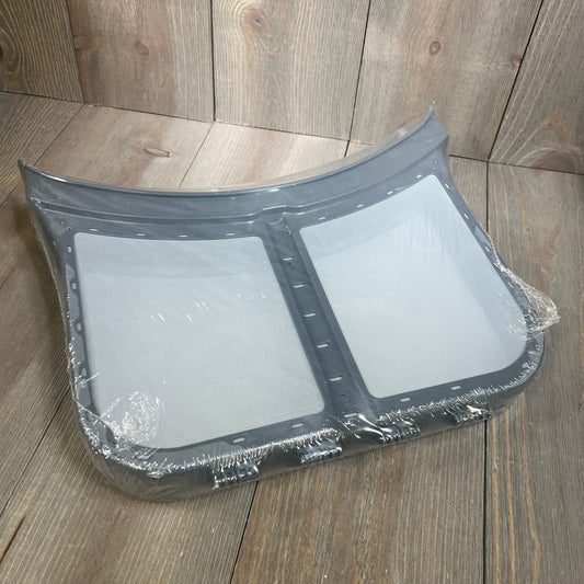 Replacement screen filter for dryers, compatible with Frigidaire, Electrolux, and Kenmore range hoods, in protective wrap.