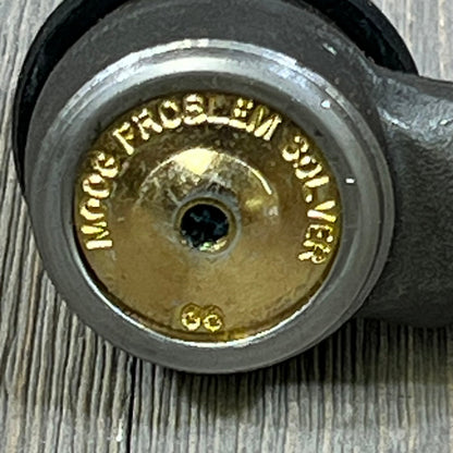 Close-up of MOOG ES3625 steering tie rod end for Dodge Ram 2500, featuring durable metal construction and precise engineering.