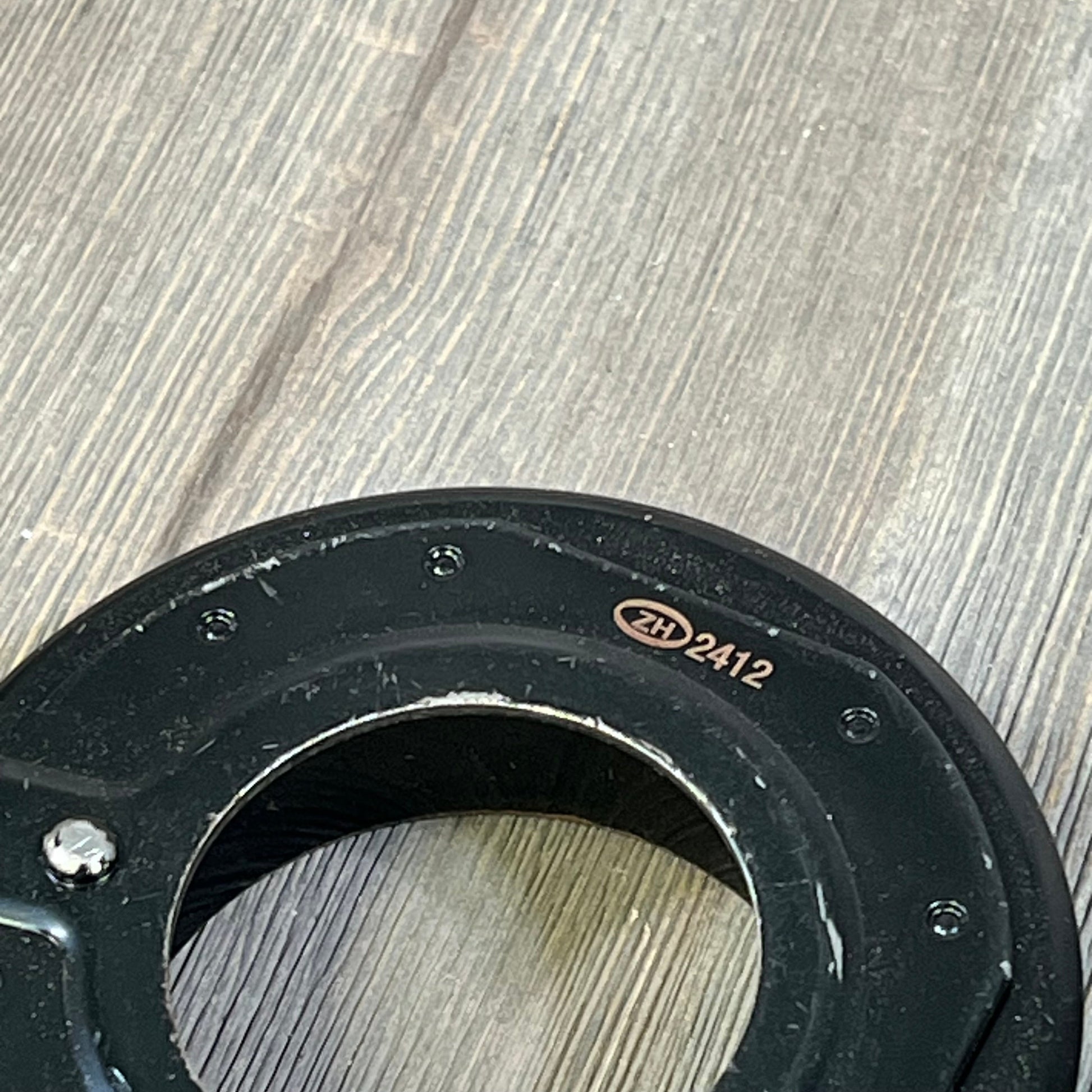 Close-up of ECCPP AC Clutch for Hyundai Elantra and Kia Soul, showcasing durable construction and black finish.