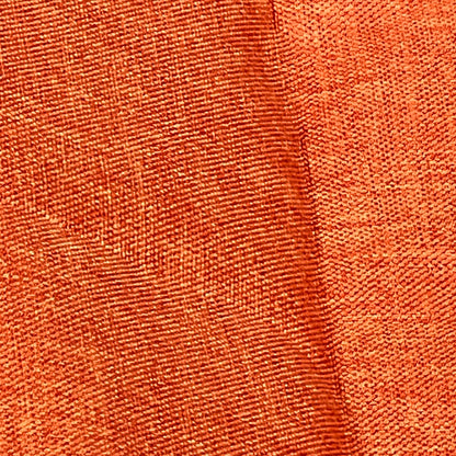 Close-up of orange fabric texture on Woaboy waterproof throw pillow covers, perfect for outdoor patio or sofa decor.