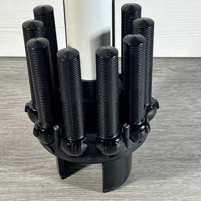 Close-up of TIROAR SX164DA Lateral Assembly with center pipe, suitable for Hayward filter systems, on wooden surface.