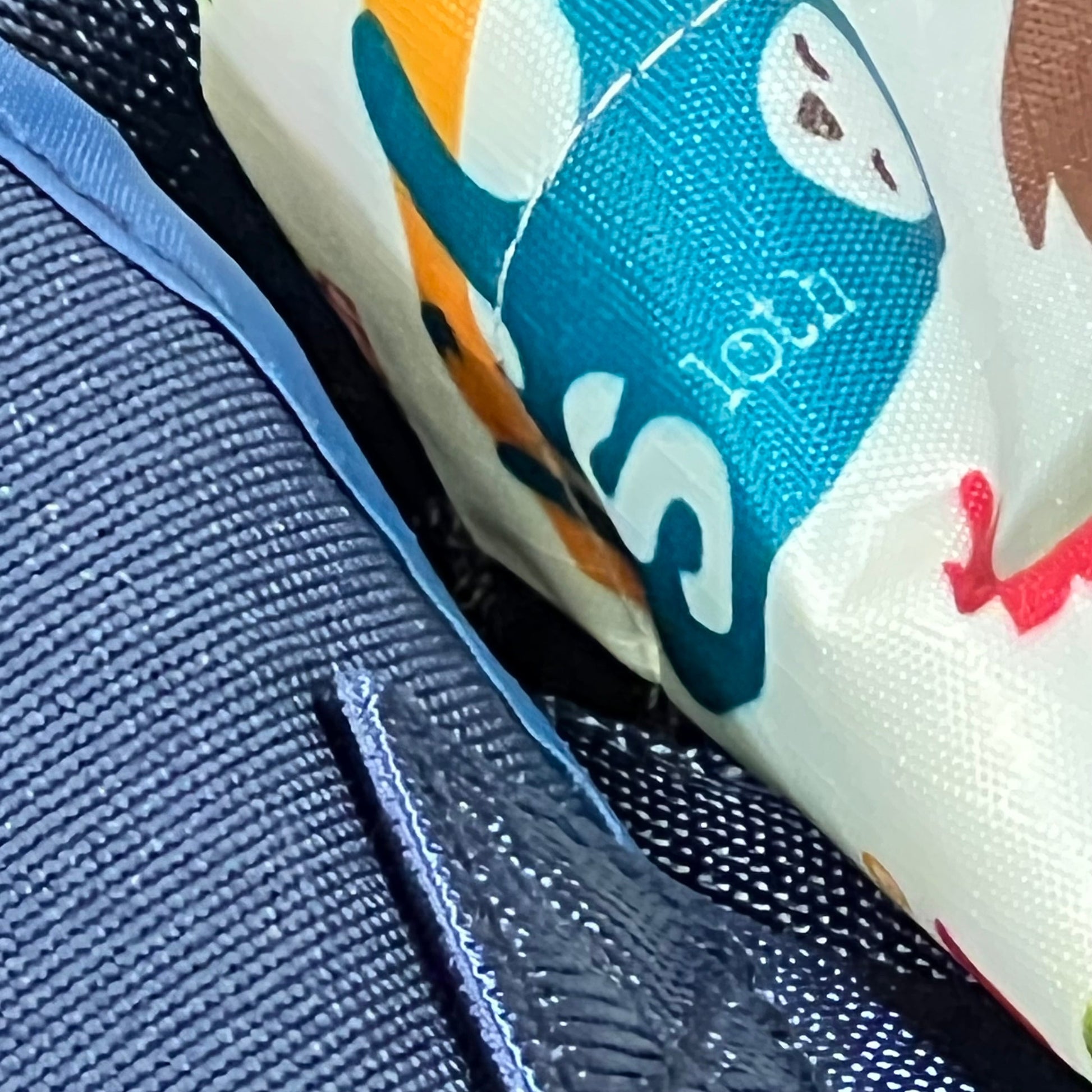 Close-up of 2025 Safety Harness for kids aged 3-6, featuring a colorful design with durable fabric and secure stitching.
