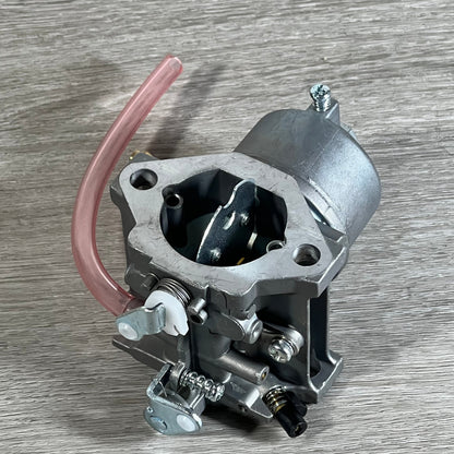 Cylinman Carburetor for John Deere mowers, showcasing durable construction and precise components on a wooden surface.
