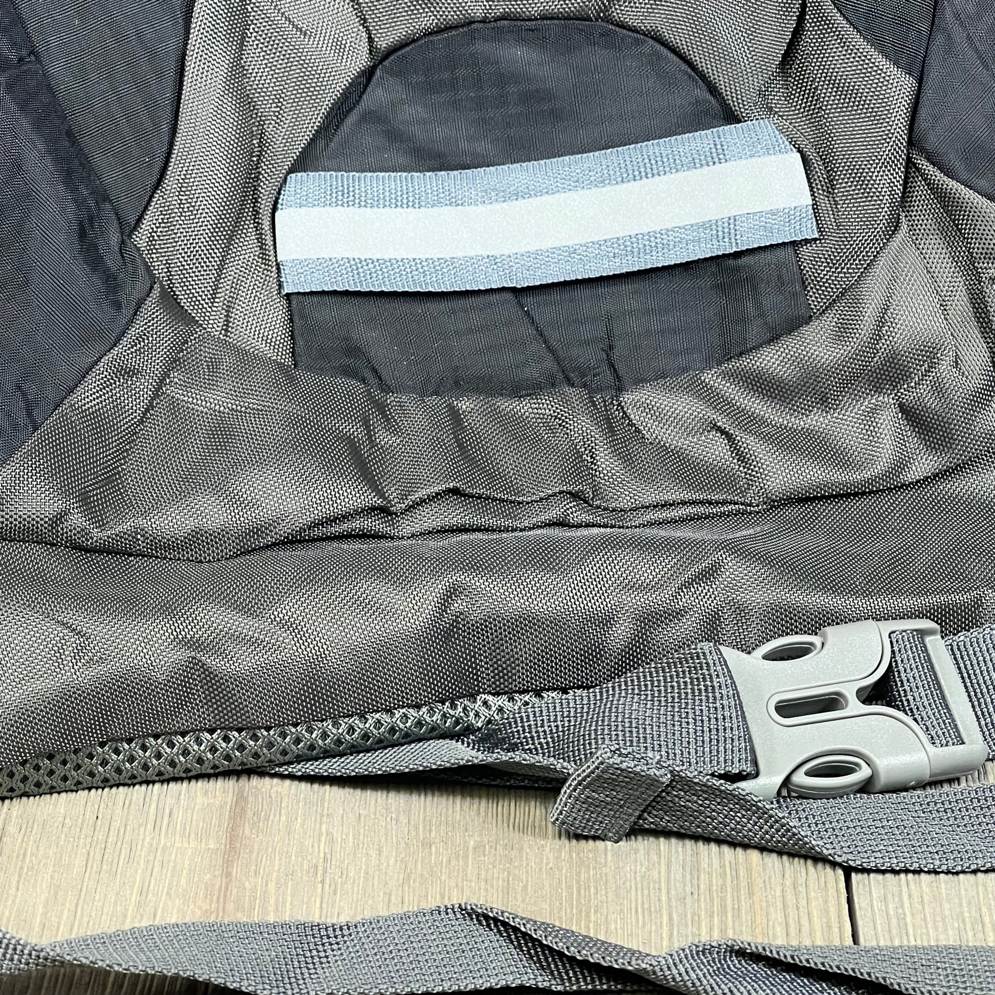 Durable buckle detail of Sunhiker cycling hiking backpack, showcasing water-resistant fabric and lightweight design.