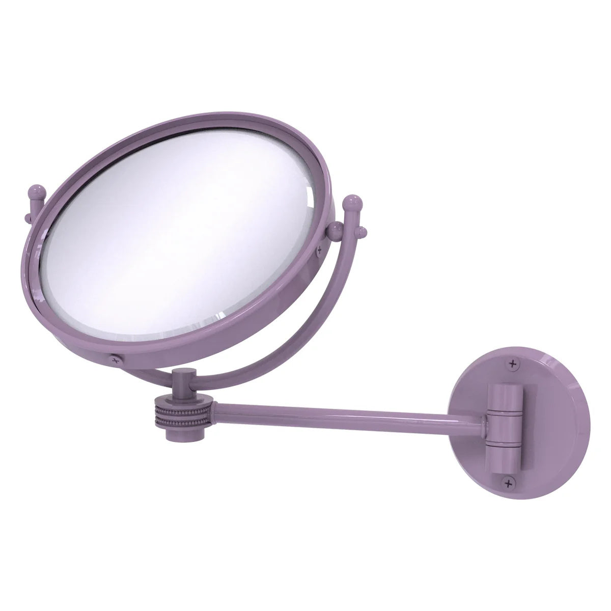 Allied Brass 8 Inch Wall Mounted Extending Make-Up Mirror, Lavender