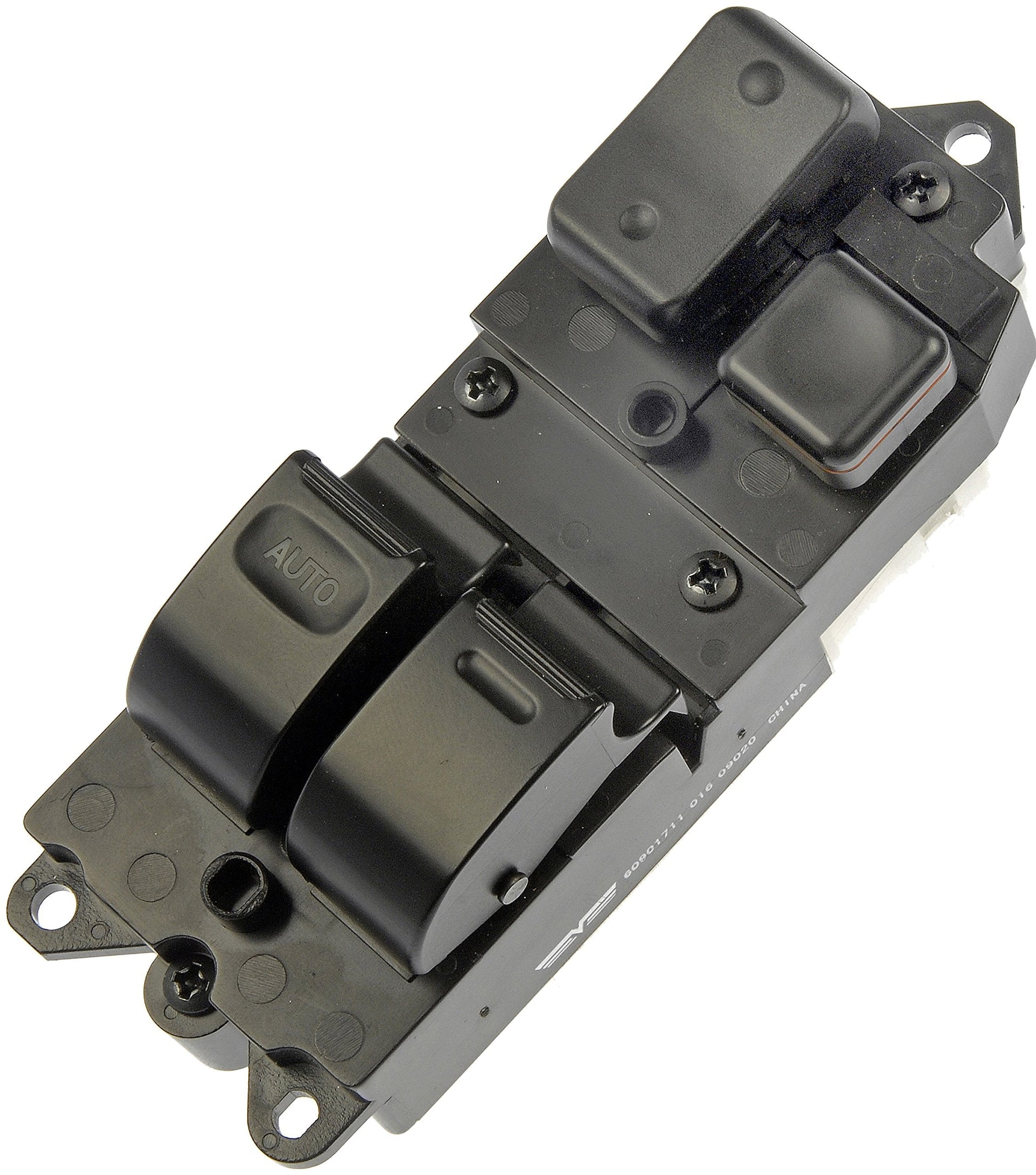 Front view of Dorman 901-711 driver side window switch for Toyota, showing button details and sturdy build.