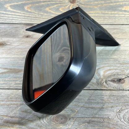 Glossy black driver side door mirror for 2003-2007 Honda Accord Coupe, power, non-heated, model HO1320241.