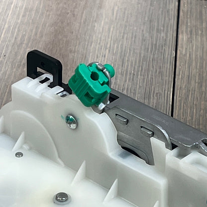 Close-up of ApplianPar rear passenger side door lock actuator latch for Ford and Lincoln models, showcasing detailed components.