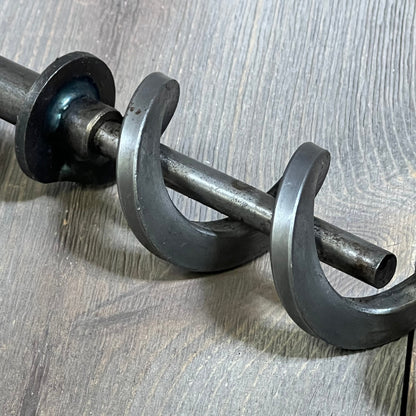 17-inch auger shaft screw for Traeger pellet grills, durable steel construction, essential for grill maintenance.