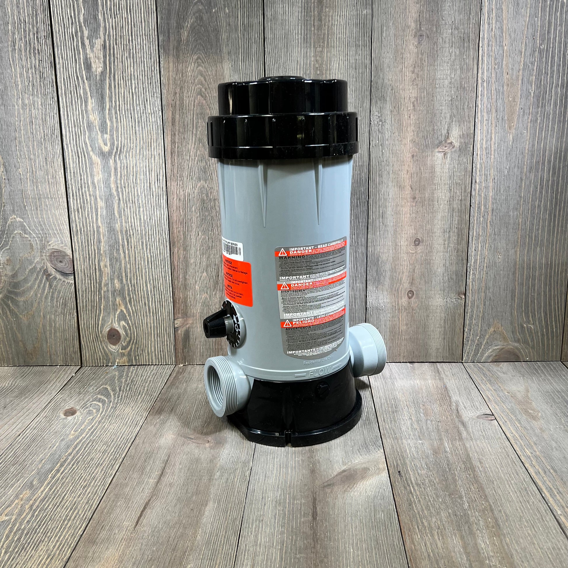 High-grade ABS inline chlorinator for inground pools, featuring easy installation with two O-rings.