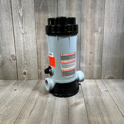 High-grade ABS inline chlorinator for inground pools, featuring easy installation with two O-rings.