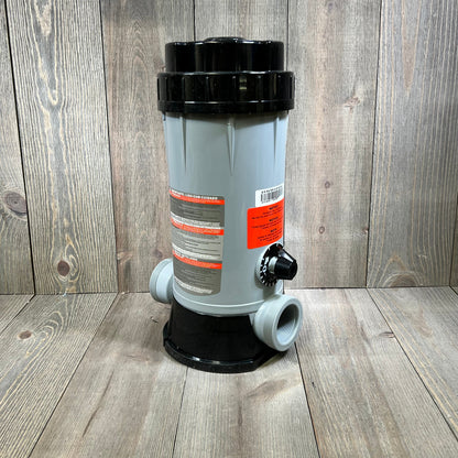 High-grade ABS material inline chlorinator for inground pools, featuring easy-to-use design and two O-rings.