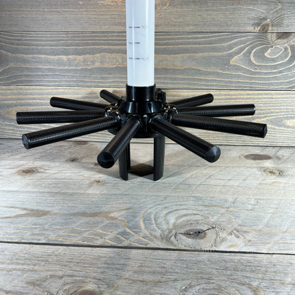 Lateral assembly with center pipe for Hayward sand filter, featuring durable black fins and a white central tube.