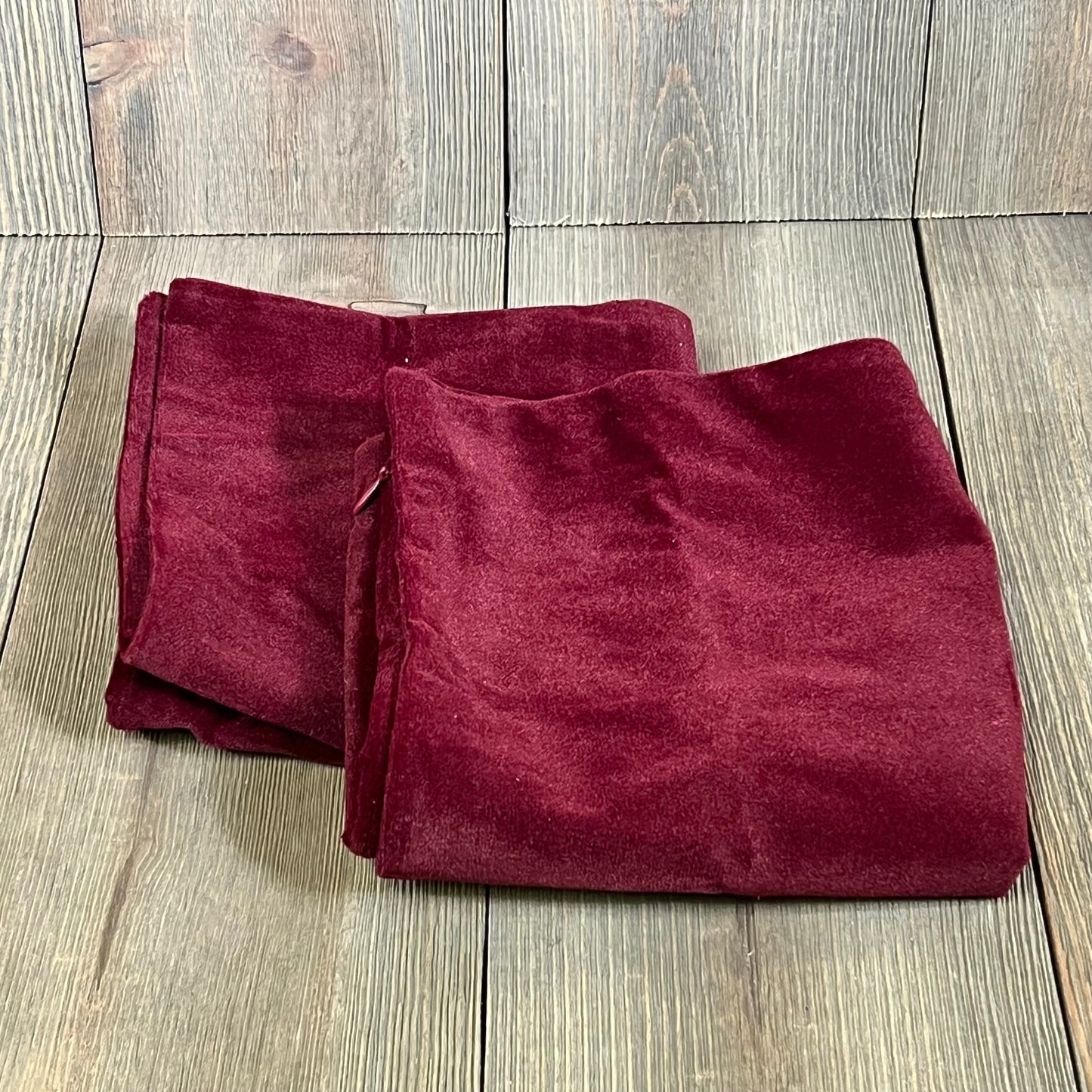 Burgundy red velvet pillow covers, set of 2, for sofa or bed, adding a touch of luxury and comfort to any space.