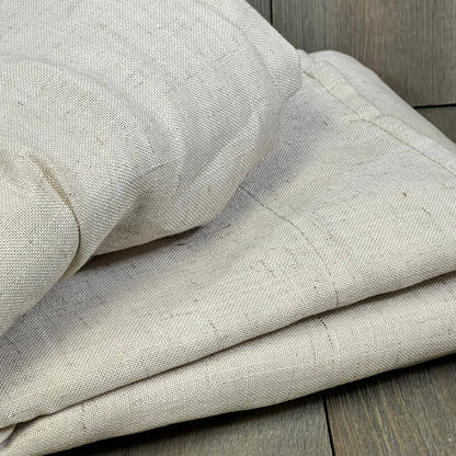 Soft, thick linen curtains in neutral tone, showcasing the texture and quality of H.VERSAILTEX 96-inch window drapes.