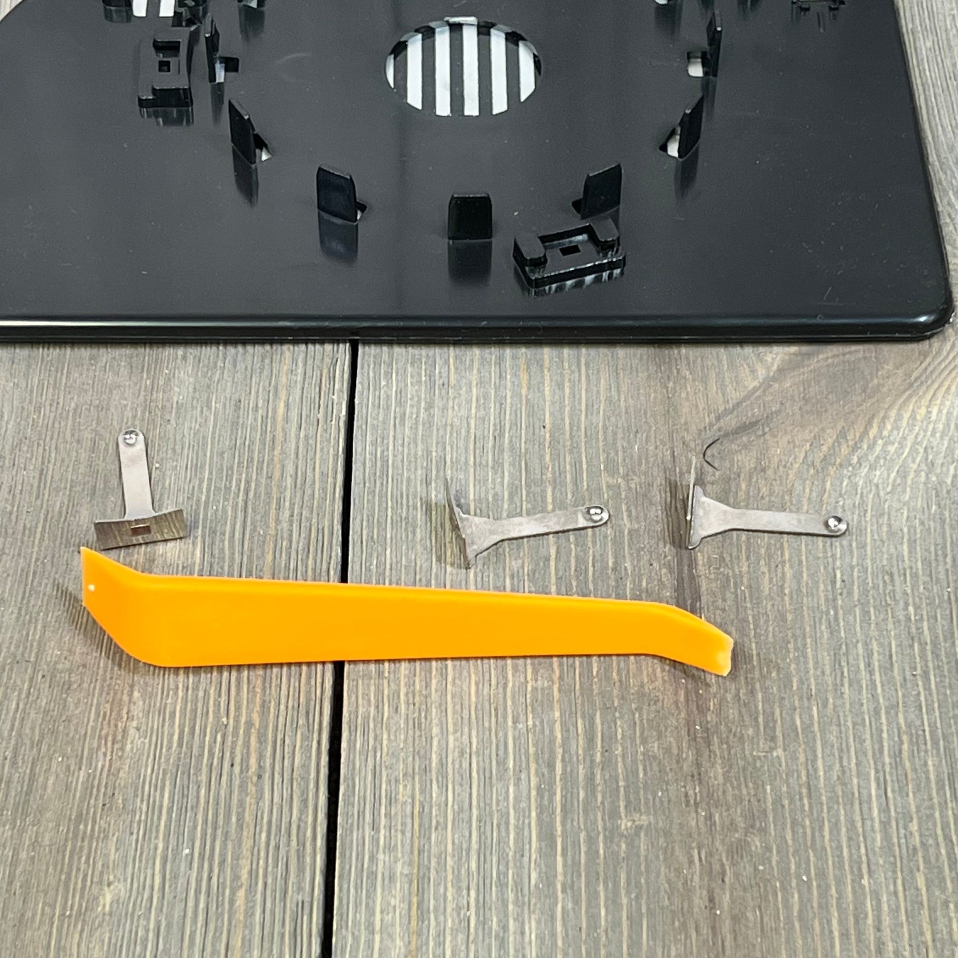 Heated mirror glass replacement kit with rear holder and tools for 2015-2020 Ford F150, F250, F350 towing mirrors.