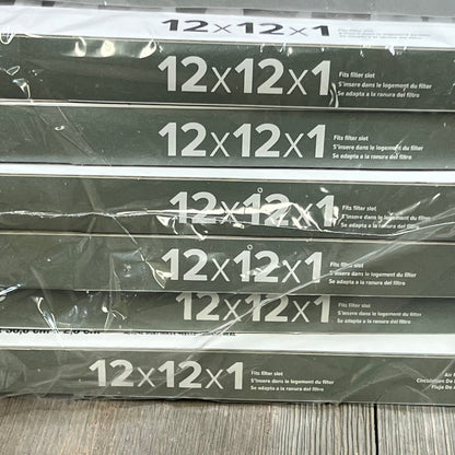 Stack of BNX TruFilter 12x12x1 Air Filters, MERV 8, in protective packaging, perfect for dust and pet defense.