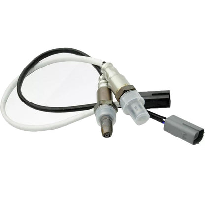 Upstream and downstream oxygen sensors for Nissan Rogue 2.5L L4 and Infiniti models, featuring robust connectors and wiring.