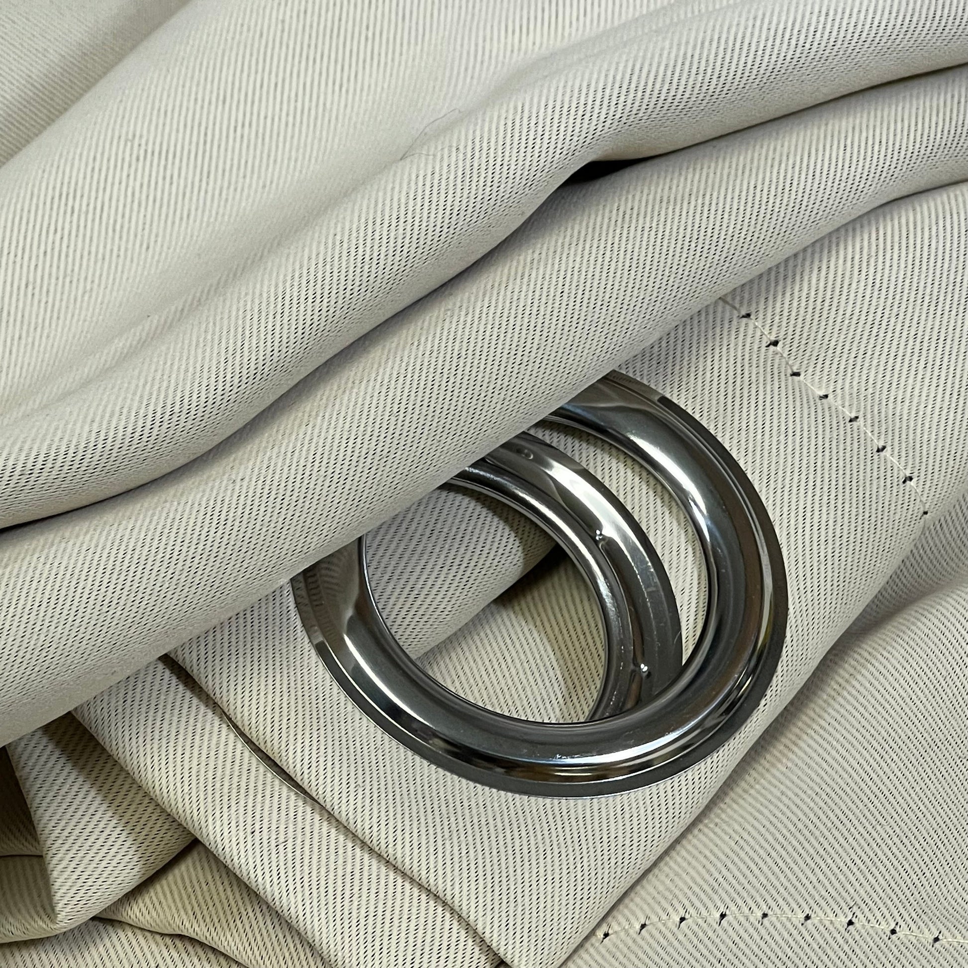 Champagne blackout curtains with metal grommets, thermal insulated for bedroom, 100% light blocking, 42x45 inches.