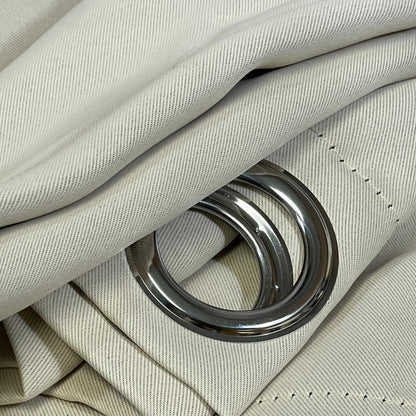 Champagne blackout curtains with metal grommets, thermal insulated for bedroom, 100% light blocking, 42x45 inches.