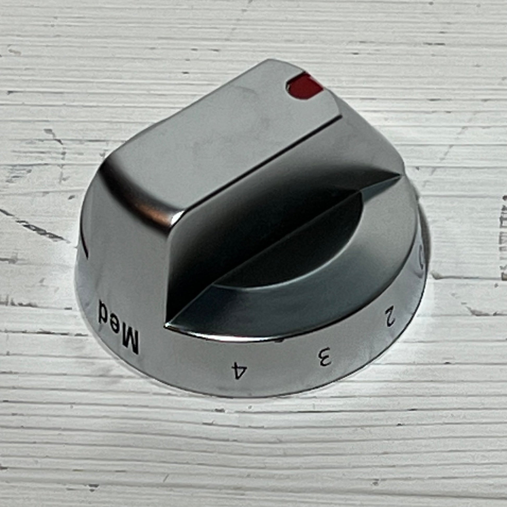 Stainless steel replacement knob for Samsung stove, compatible with models NE63T8111SS/AA and NE63T8311SS/AA.