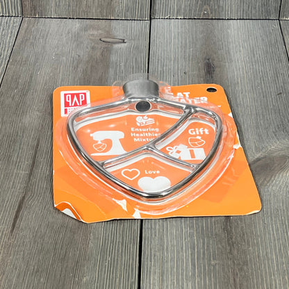 Stainless steel flat beater for KitchenAid mixers, compatible with 4.5-5 QT bowls, displayed on an orange package.