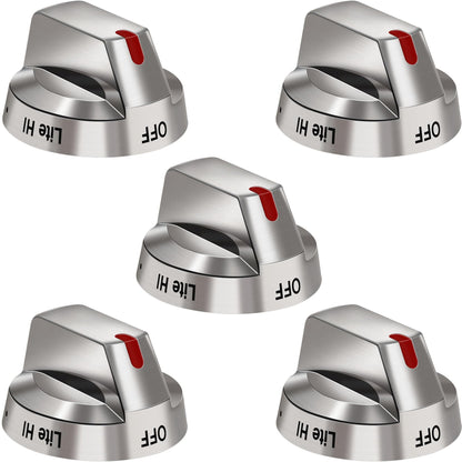 Stainless steel Samsung gas stove control knob set with red indicators, set of five pieces.

Durable replacement knobs for Samsung gas stoves in sleek silver with red highlights.

Five-piece Samsung gas stove knob set featuring easy-grip design and clear markings.

Modern stainless steel gas stove knobs for Samsung, complete set of five with red accents.

Samsung gas stove burner knobs in a set of five, designed for a seamless replacement fit.