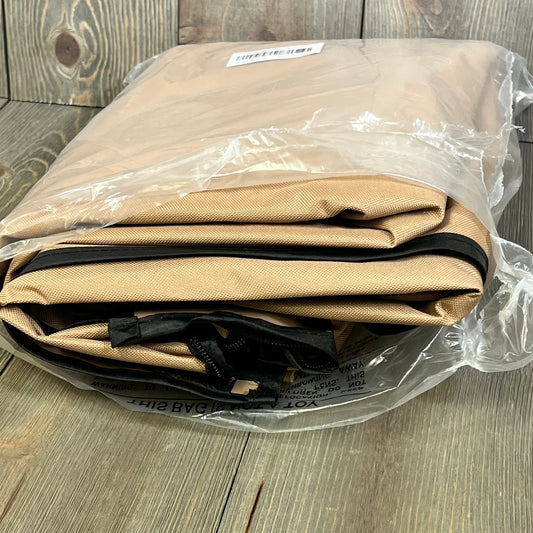 Folded ULTCOVER waterproof outdoor TV cover in protective plastic packaging, ideal for 50-54 inch flat screens.