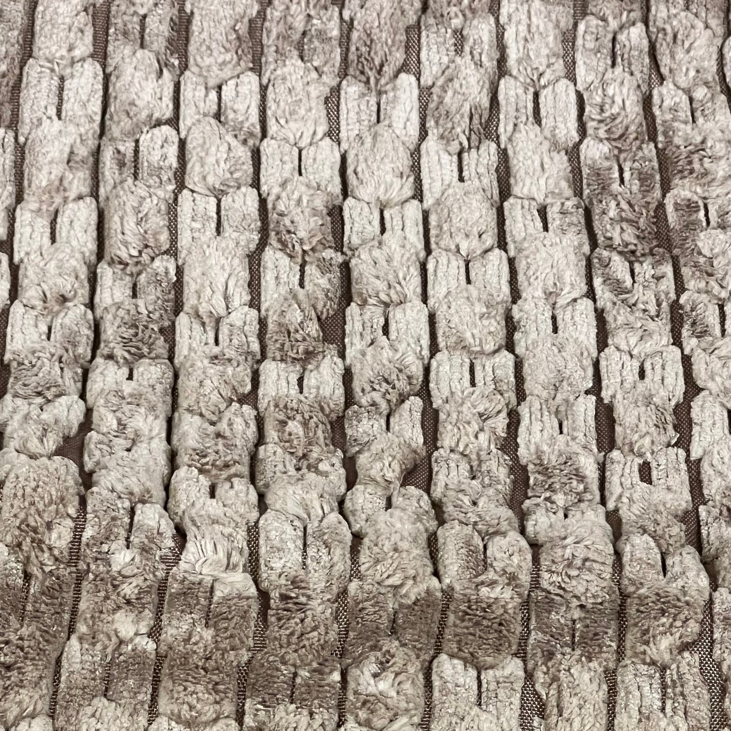 Close-up of soft light brown textured corduroy fabric on Kevin Textile farmhouse throw pillow cover, 26x26 inch.