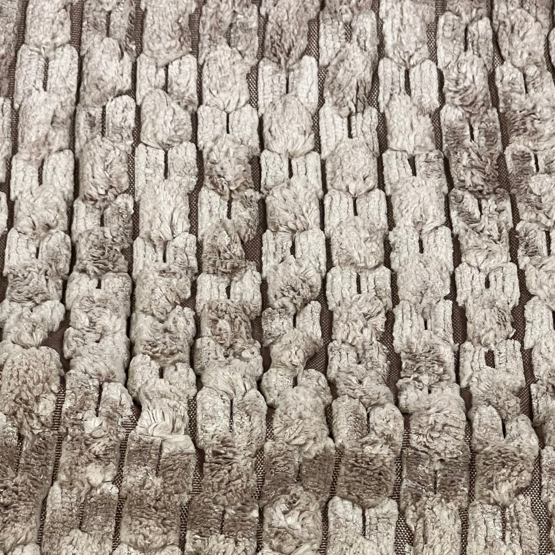 Close-up of soft light brown textured corduroy fabric on Kevin Textile farmhouse throw pillow cover, 26x26 inch.
