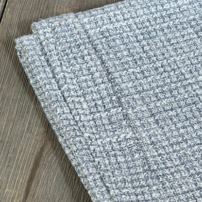 Blue grey linen pillow covers with textured weave, 16x24 inches, perfect for farmhouse decor on sofas and beds.