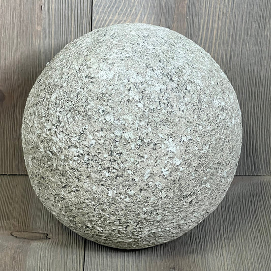 Gray polyresin sculpture with textured surface, 6-inch modern design by Ashley Chanlow, perfect for contemporary decor.