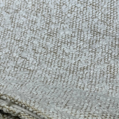 Ivory textured boucle fabric of Woaboy decorative throw pillow cover, showcasing detailed woven craftsmanship for modern home decor.