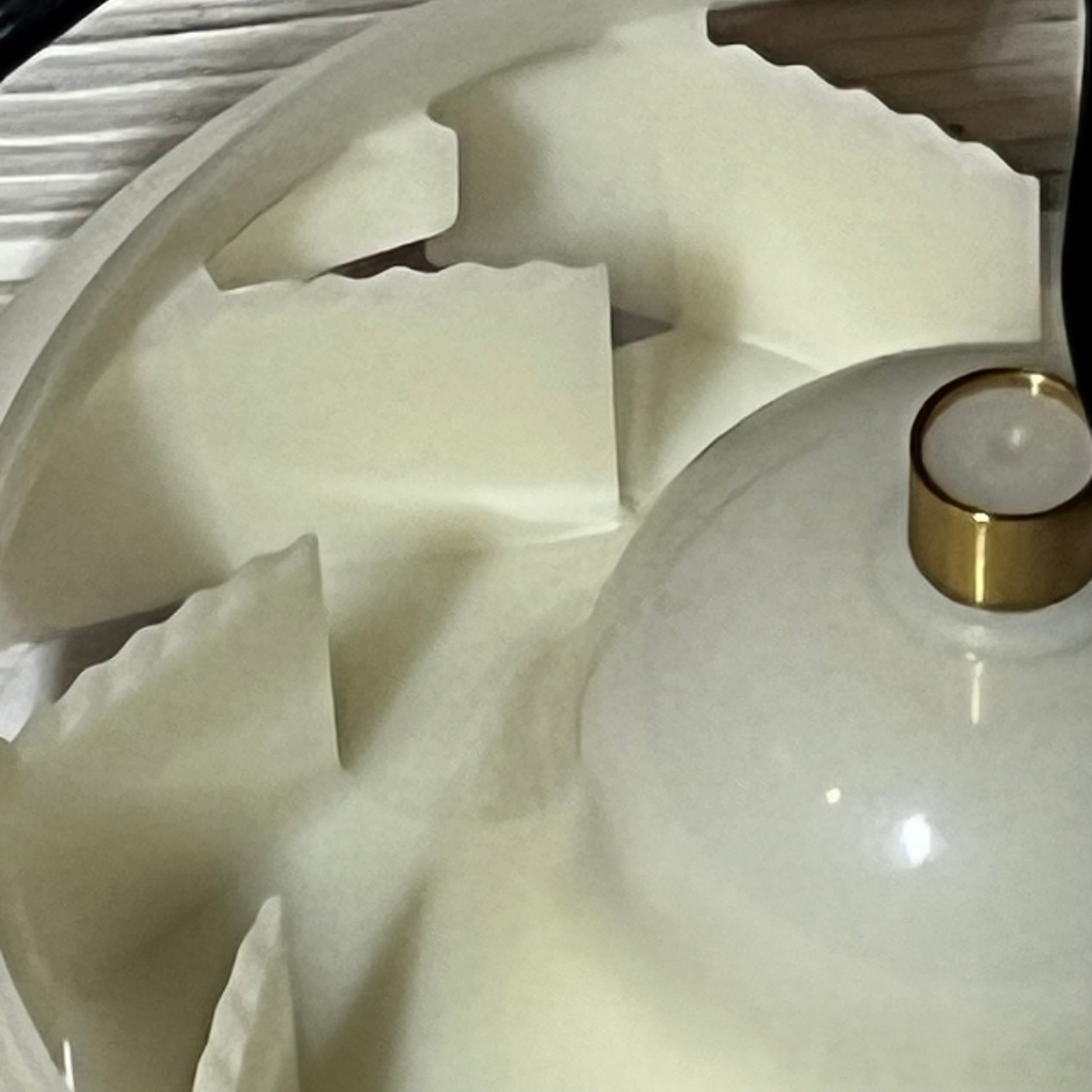 Refrigerator evaporator fan motor with white blade, compatible with LG, model EAU63503709, close-up view.