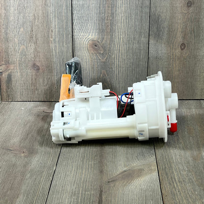 Electric Fuel Pump Module Assembly for Toyota Corolla 1.8L, 2004-2007, white plastic with wiring and connectors.