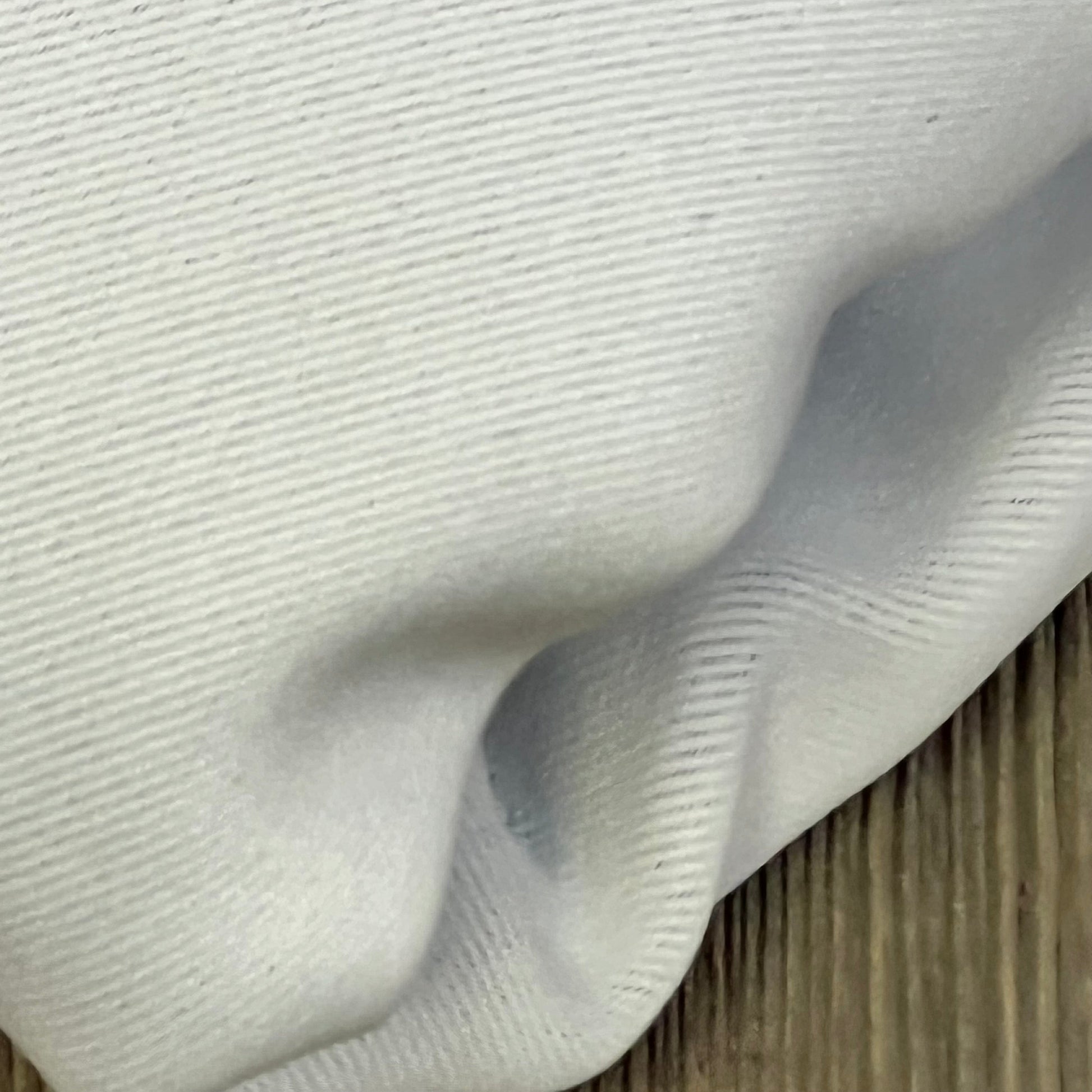 Close-up of RYB HOME greyish white privacy curtain fabric texture, highlighting its noise-reducing, light-blocking properties.